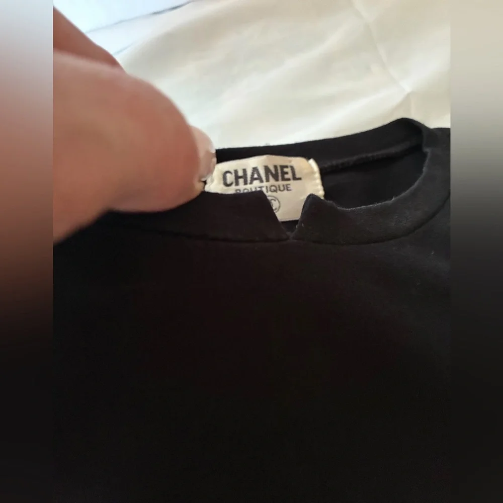 Vintage CHANEL Boutique Mesh Panel T-Shirt